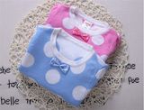 T1222 Baby DOT Long Sleeve Bow Knot Knitted Cotton Sweater