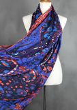 Lady Fashion Flower Printed Viscose Silk Scarf (YKY1022-5)