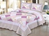 3-Piece Patchwork Microfiber Quilt Set Lightweight Bedspread Coverlet