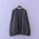 Mens Round Neck Pullover Knitted Sweater T Shirts Cold Dye Wash