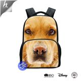 Animal Dog 3D Printed Laptop Backpack School Bag for Children