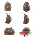 Brown Vintage PU Backpack or Men