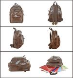 Brown Vintage PU Backpack or Men