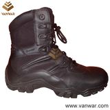 Us Well Constructed Black Leather Tactical Military Boots (WTB033)