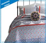 Blue and White Porcelain Printed Polyester Quilt Set