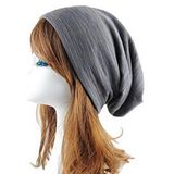 Cotton Jersey Slouchy Beanie Baggy Skull Cap Loose Hat