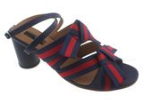 Martin Margiela Stacked Stripe Lace Cylinder Heel Sandals Shoes