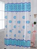 Blue Print Shower Curtains for Bath