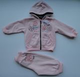 Girl's Fleece Zip-up Jogging Set Sweater and Pant