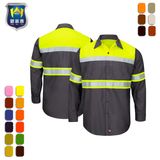 Cotton/Polyester Reflective Workwear Work Shirt for Industry Men