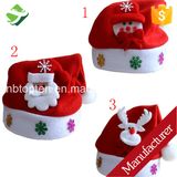 Christmas Santa Red Hat Cozy Soft Warm Adult Kid Unisex Santa Claus Cap Headgear