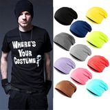 Jersey Slouchy Cotton Beanie Basic Skull Cap Hat