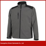 OEM Factory Custom Design Softshell Fleece Grey Men Jackets (J76)