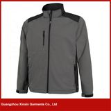 OEM Factory Custom Design Softshell Fleece Grey Men Jackets (J76)