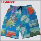 Summer Men's Beach Shorts with Flower