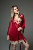 2017 Ladies High Quality Lace Robe