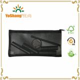 Black Mesh Cosmetic Clear Makeup Bag Pencil Case