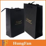 New Brand 2018 Black Pure Color Embossing Hot Stamping Best Quality Shopping Bags