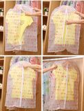 Customized Printing Clear Suit Zip Lock Garment Bag with Window