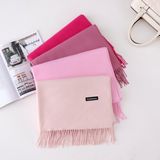 High Quality Elegant Warm Fringed Cashmere Shawl and Scarf