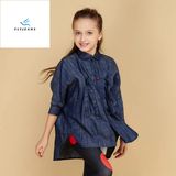 Fashion Leisure Loose Long Sleeve Denim Shirt for Girls by Fly Jeans