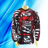 100% Polyester Man's Long Sleeve Motorcycle Jersey