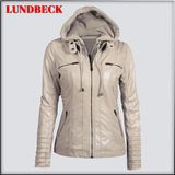 Best Sell Leisure PU Jacket for Women Outer Wear