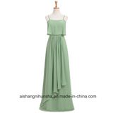 Bridesmaid Dresses Long Chiffon with Pleat Floor-Length Bride Banquet Dress