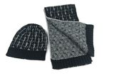 Mens Unisex Winter Warm Scarf Beanie Set Cable Knitted Scarf (SK807S)