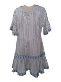 Cotton Stripe Ladies MID Fashion Dress