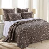 Embroidered Bedspread in Natural (DO6097)