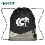 Economical Durable Non-Woven Cross Sports Mesh Triangle Accent Drawstring Pack Bag