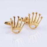 VAGULA High Quality Brass French Shirt Gemelos Crown Cufflinks 187g