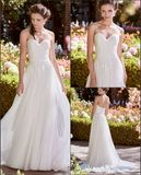 Strapless Bridal Gown Lace Corset Beaded Wedding Dress A17096