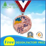 Newest Red Souvenir 3D Metals Medal with Customized Ribbon