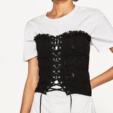 Ladies Fashion Spandex Lace Bandage Corset Blouse