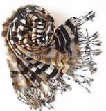 2017 Summer Collection Horizontal Stripe Printing Viscose Scarf (HWBVS62-1)