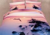 100% Cotton 3D Reactive Printed Bedding Duvet Cover Set with Deep Sleep Fabric