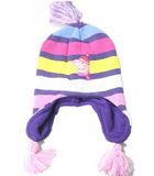 Factory Produce Customized Stripped Polar Fleece Acrylic Long Slouchy Hat