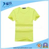 Yellow Color Sublimation Round Neck Modal Tshirt