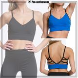 OEM Custom Women Polyester/Spandex Sexy Sports Yoga Bra