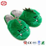 Dinosaur Plush Slippers Green Men Shoe Indoor Gift Toy