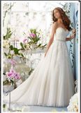 2016 A-Line Beaded Waidst Beaded Bridal Wedding Dress Wd5414