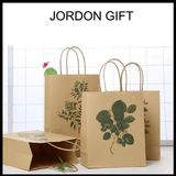 Recycled Kraft Brown Paper Bag with Custom Logo Print