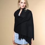 Women Fashion Plain Color 100% Acrylic Knitted Winter Shawl (YKY4517)