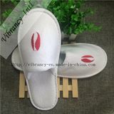 Good Quality Hotel Velvet Close EVA Embroidery Logo Close Slippers