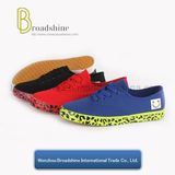 New Design Canvas Shoe with Printing Foxing