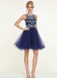 2016 Jeweled Beading Prom Party Evening Cocktail Dresses CD9304