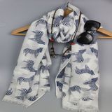 Zebra Print Azo Free Woven Scarf for Women Fashion Accessory