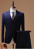 Men Half Canvas Groom Wedding Dress Fashion Suit